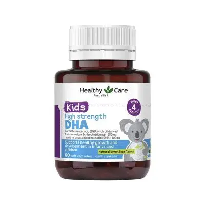 Healthy Care Kids DHA 60 Capsules - Hỗ trợ phát triển trí não cho bé