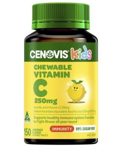 Cenovis Kids Chewable Vitamin C 250mg Lemonade 150 Tablets chính hãng Úc