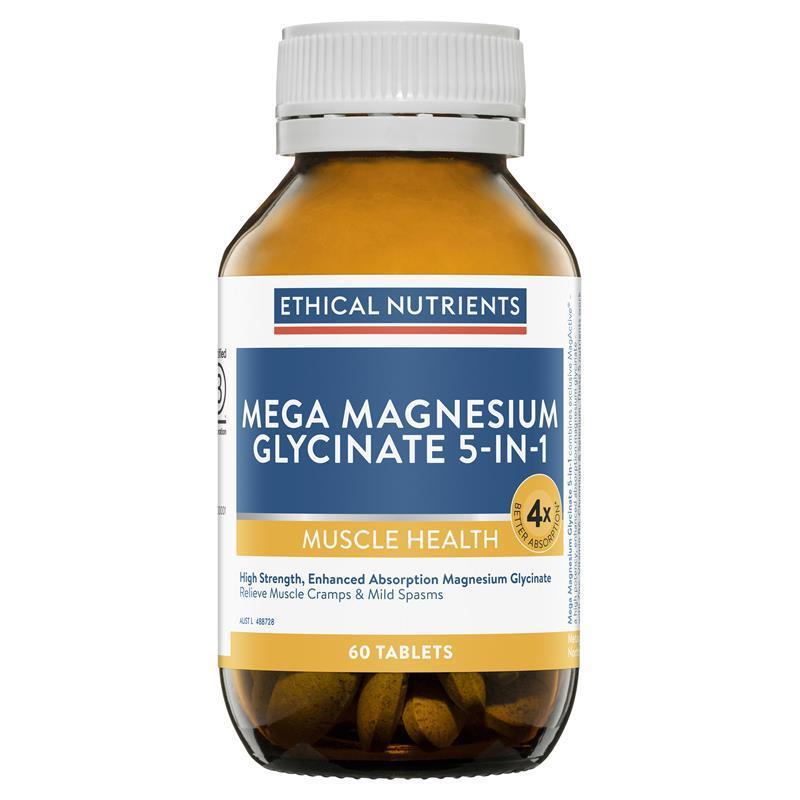 Ethical Nutrients Mega Magnesium Glycinate 5-in-1 60 Tablets chính hãng Úc