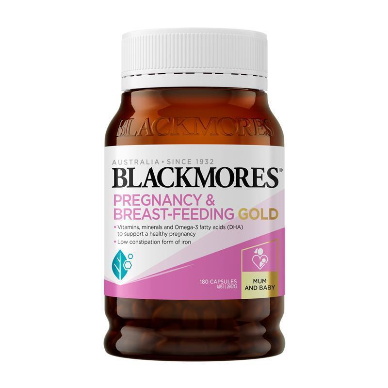 Blackmores Pregnancy and Breastfeeding Gold 180 Capsules chính hãng Úc