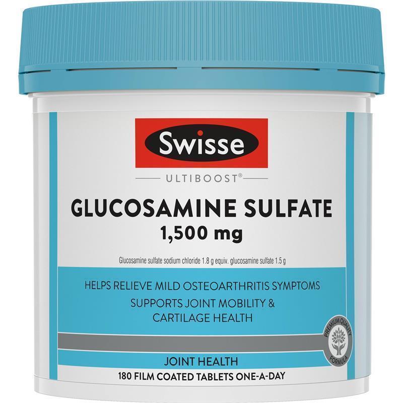 Swisse Glucosamine Sulfate 1500mg 180 Tablets chính hãng Úc