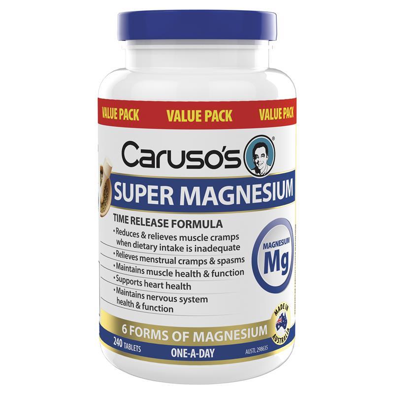Carusos Super Magnesium 240 Tablets chính hãng Úc