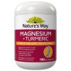 Nature's Way Magnesium + Turmeric 150 Tablets New Formula chính hãng Úc