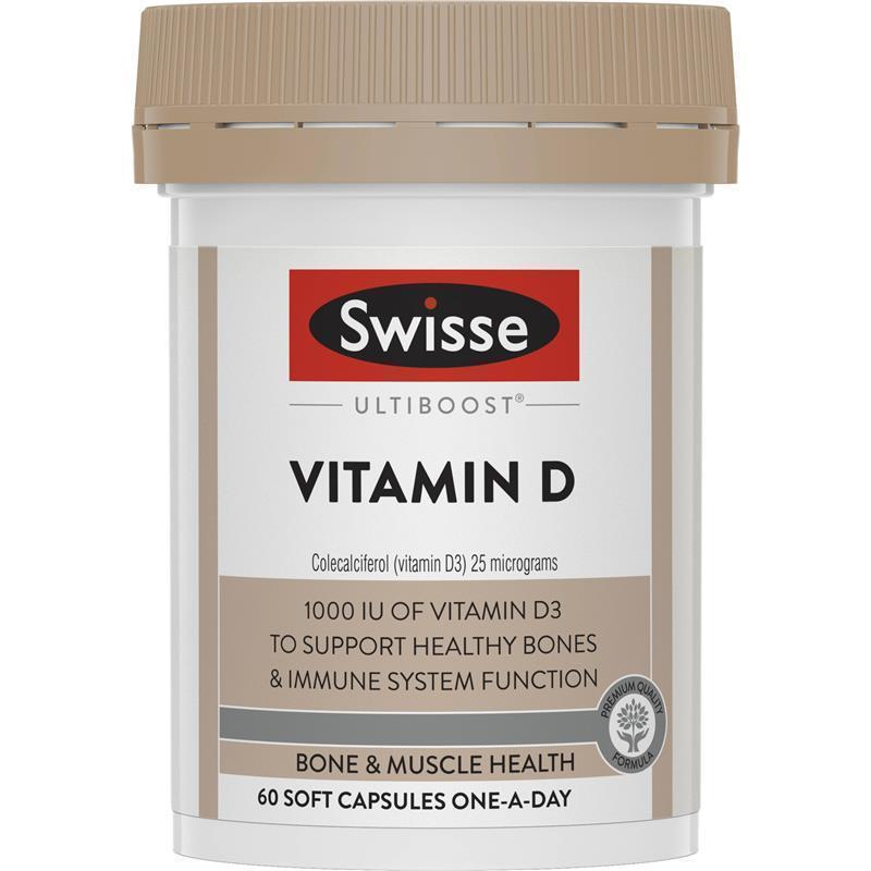 Swisse Vitamin D 60 Capsules chính hãng Úc