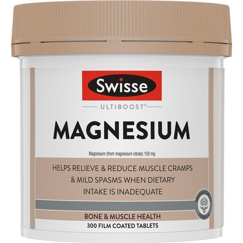 Swisse Ultiboost Magnesium 300 Tablets Exclusive Size chính hãng Úc