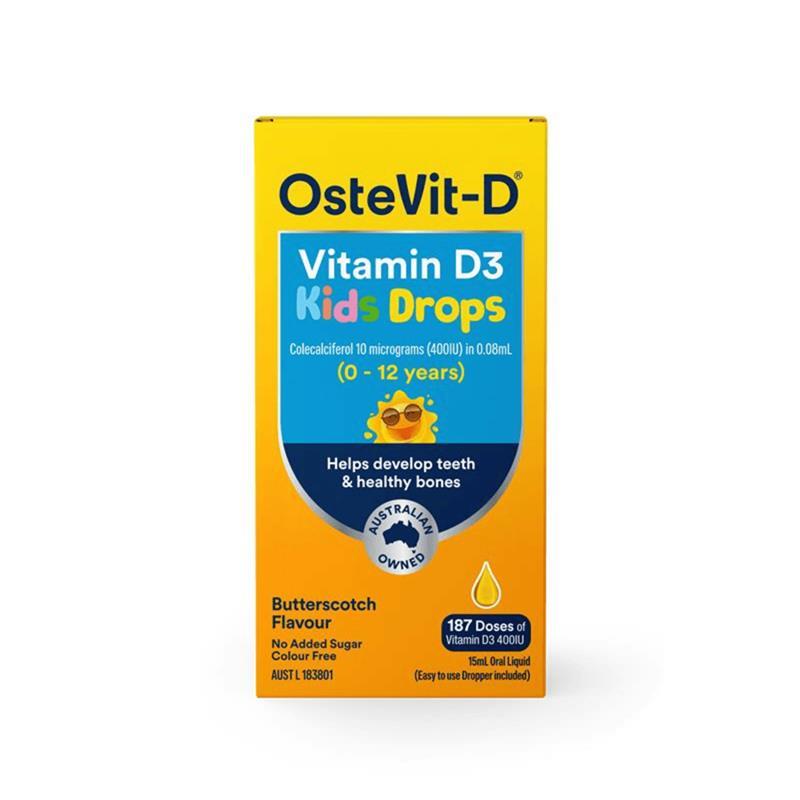 OsteVit-D Vitamin D3 Kids Drops 15ml Liquid chính hãng Úc