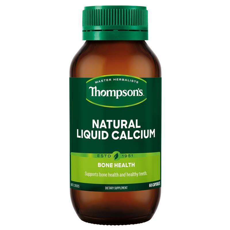 Thompson's Natural Liquid Calcium 60 Capsules chính hãng Úc