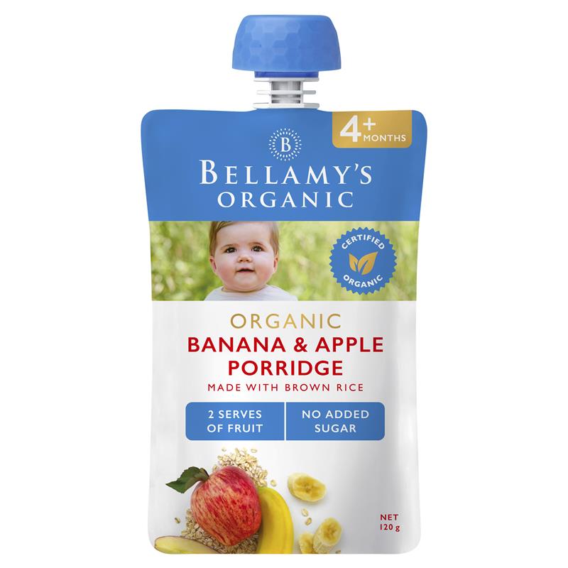Bellamy's Organic Banana Apple Porridge 120g chính hãng Úc