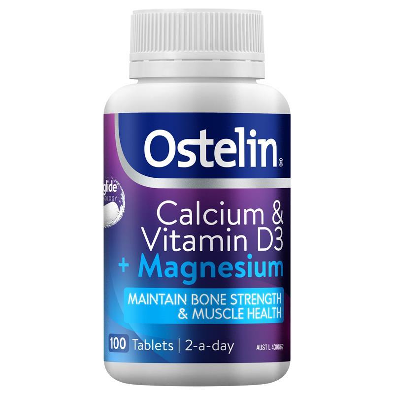 Ostelin Calcium & Vitamin D3 + Magnesium 100 Tablets chính hãng Úc