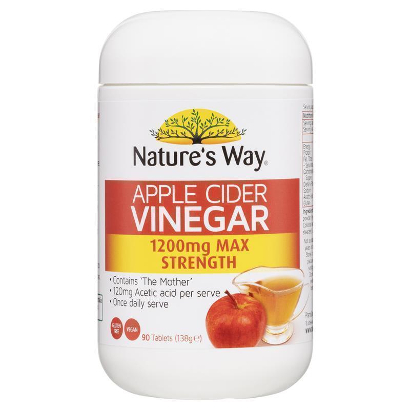 Nature's Way Apple Cider Vinegar 1200mg 90 Tablets chính hãng Úc