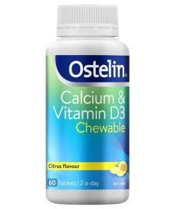 Ostelin Calcium & Vitamin D3 60 Chewable Tablets chính hãng Úc