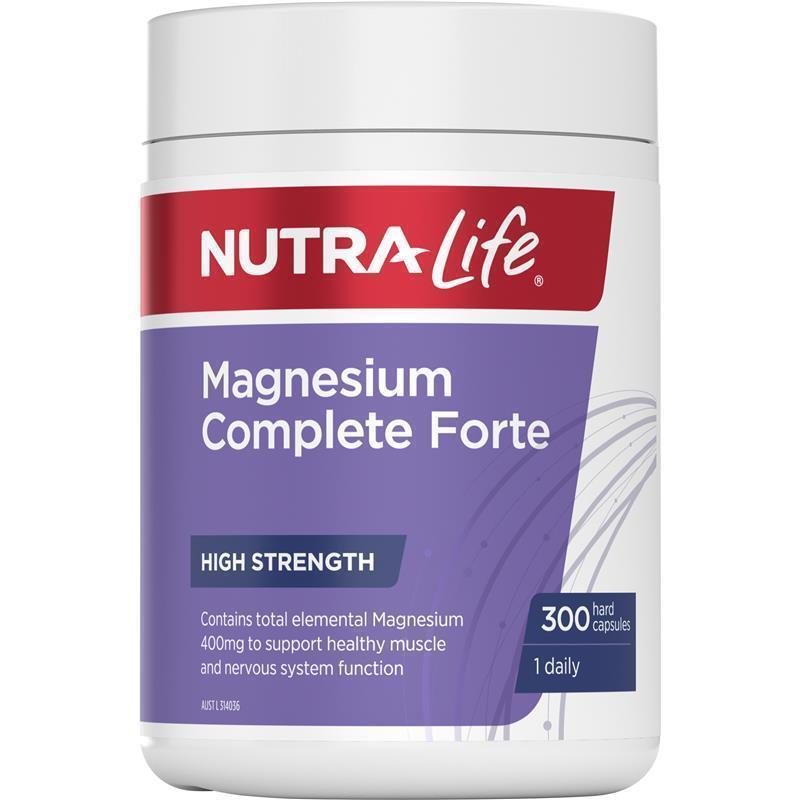 Nutra-Life Magnesium Complete Forte 300 Capsules Exclusive Size chính hãng Úc