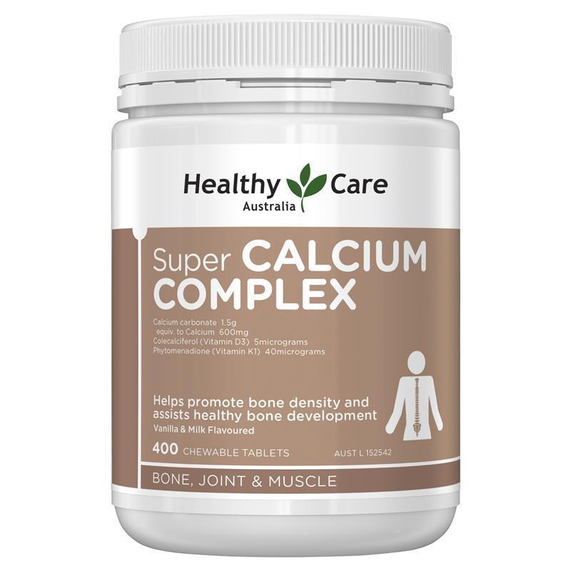 Healthy Care Super Calcium Complex 400 Chewable Tablets chính hãng Úc