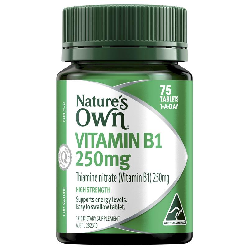 Nature's Own High Strength Vitamin B1 250mg 75 Tablets chính hãng Úc