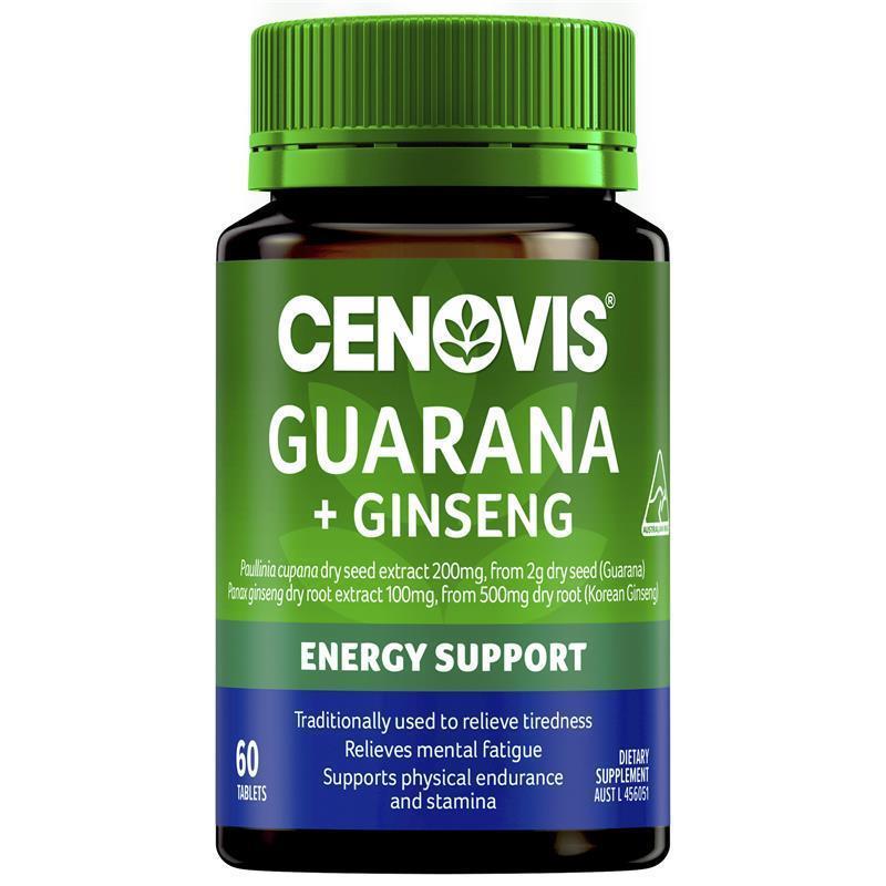 Cenovis Guarana + Ginseng 60 Tablets chính hãng Úc