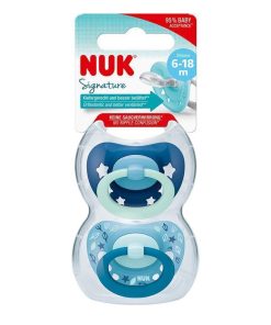 Nuk Signature Soother Silicone 6-18 Months 2 Pack chính hãng Úc
