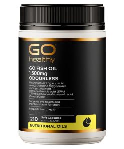 GO Healthy Fish Oil 1500mg Odourless 210 Capsules chính hãng Úc