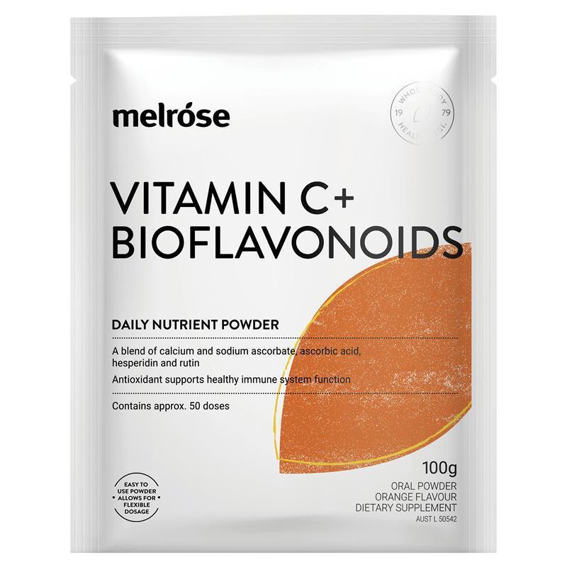 Melrose Vitamin C + Bioflavonoids 100g Powder chính hãng Úc