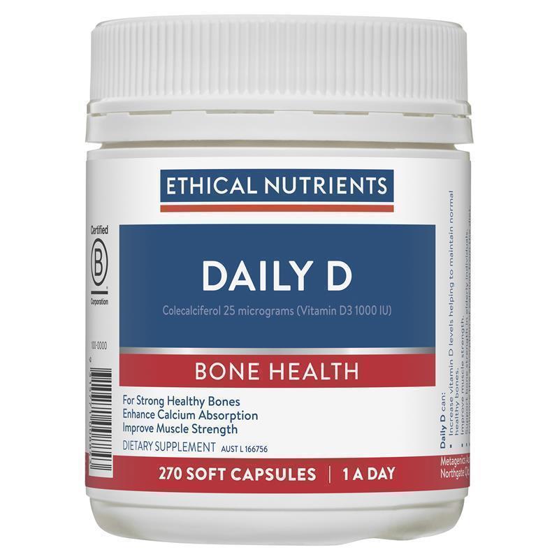 Ethical Nutrients Daily D 270 Capsules chính hãng Úc