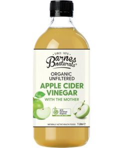 Barnes Naturals Organic Apple Cider Vinegar with the Mother 1L chính hãng Úc