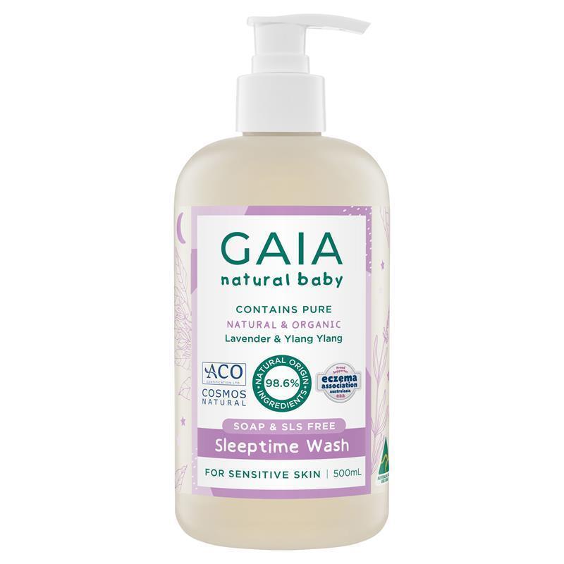 Gaia Natural Baby Sleeptime Bath Wash 500ml chính hãng Úc