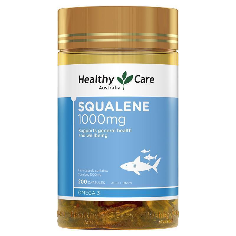 Healthy Care Squalene 1000mg 200 Capsules chính hãng Úc