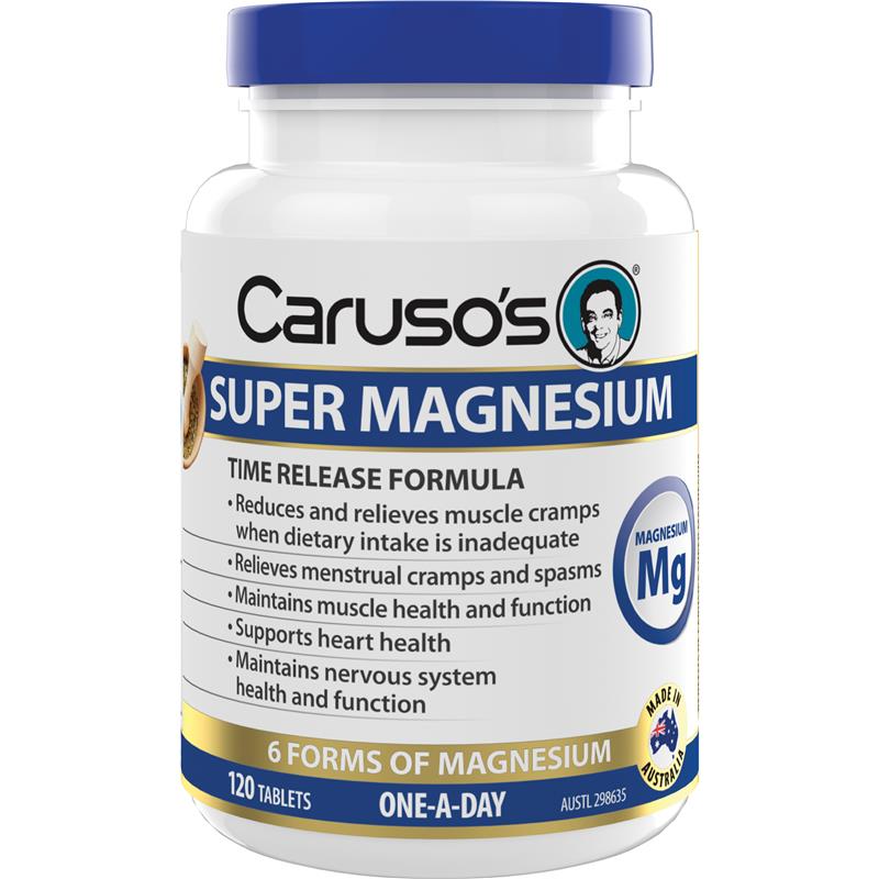 Carusos Super Magnesium 120 Tablets chính hãng Úc