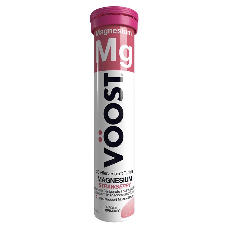 Voost Magnesium Strawberry Effervescent Tablets 20 Pack chính hãng Úc