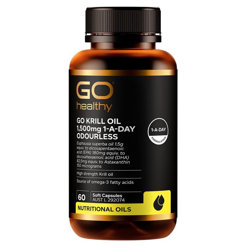 GO Healthy Krill Oil 1500mg 60 Capsules chính hãng Úc