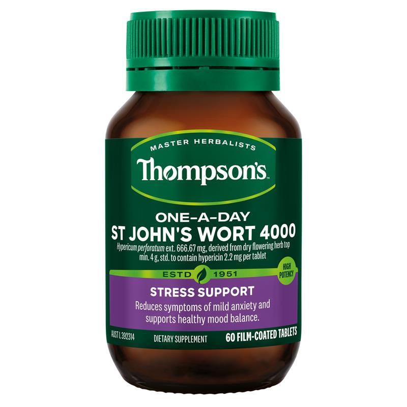 Thompson's One-A-Day St. John's Wort 4000mg 60 Tablets chính hãng Úc