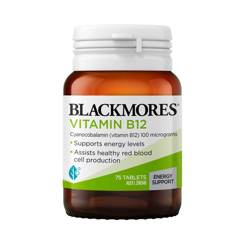 Blackmores B12 100MCG 75 Tablets chính hãng Úc