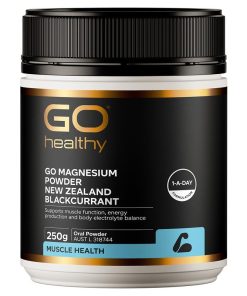 GO Healthy Magnesium Powder New Zealand Blackcurrant 250g chính hãng Úc
