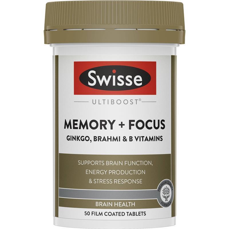 Swisse Ultiboost Memory + Focus 50 Tablets chính hãng Úc