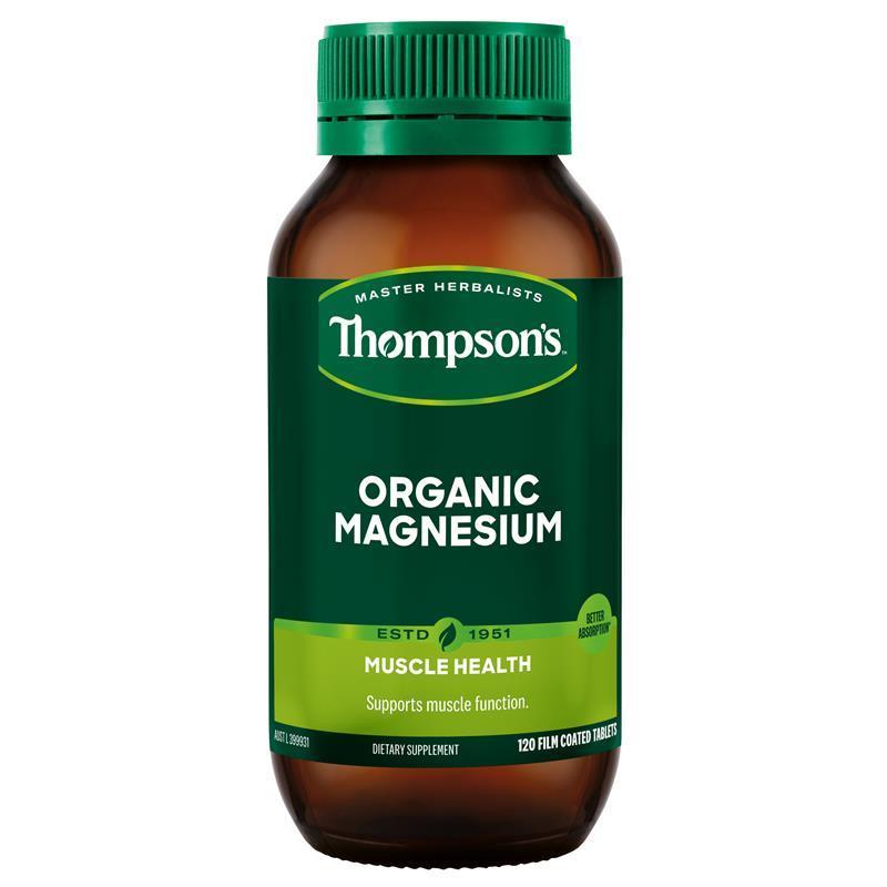 Thompson's Organic Magnesium 120 Tablets chính hãng Úc