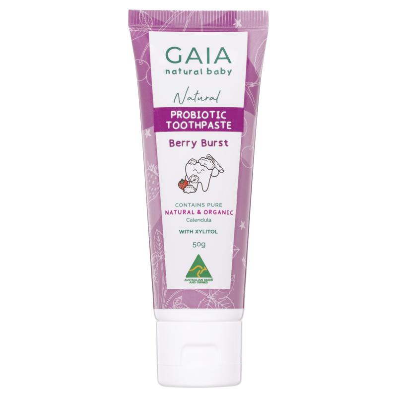 Gaia Natural Baby Probiotic Toothpaste Berry Burst 50g chính hãng Úc
