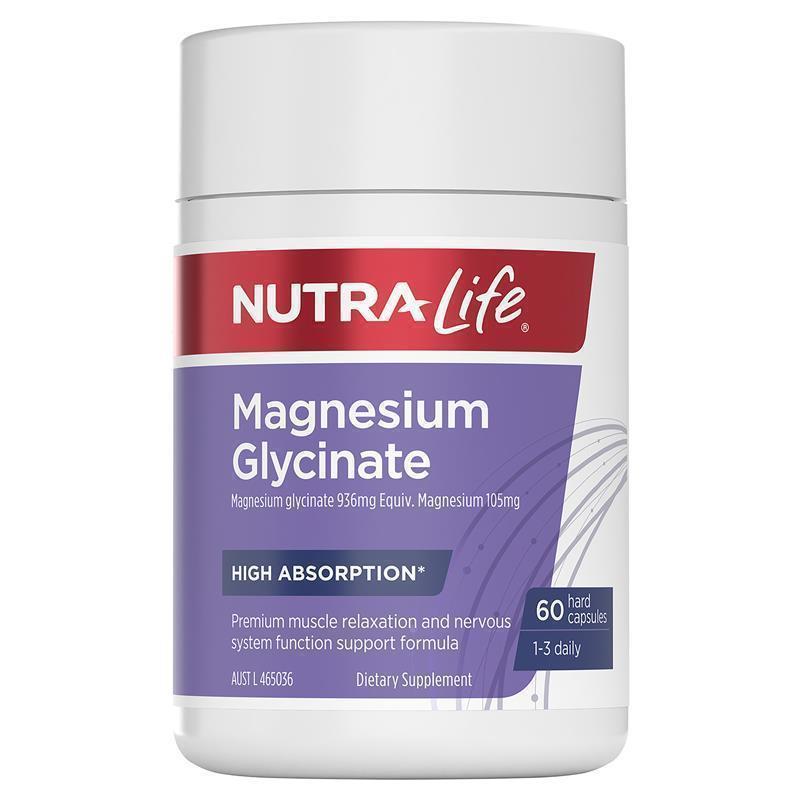 Nutra-Life Magnesium Glycinate 60 Capsules chính hãng Úc