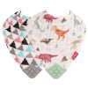 Nuby Muslin Bandana Bib with Teething Corner Girl 2 Pack chính hãng Úc