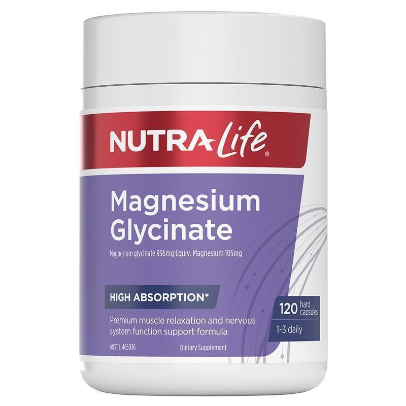 Nutra-Life Magnesium Glycinate 120 Capsules chính hãng Úc