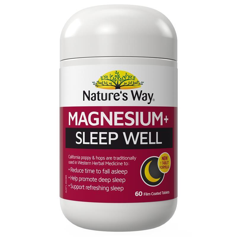 Nature's Way Magnesium + Sleep Well 60 Tablets chính hãng Úc