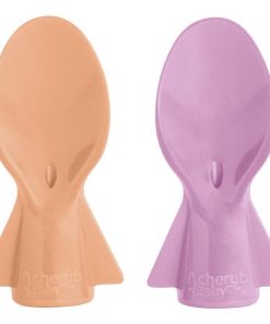 Cherub Baby Universal Food Pouch Spoons Orange & Pink 2 Pack chính hãng Úc