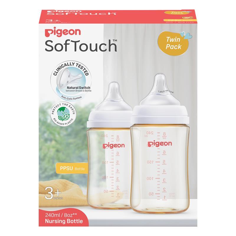 Pigeon SofTouch Bottle PPSU 240ml Twin Pack chính hãng Úc
