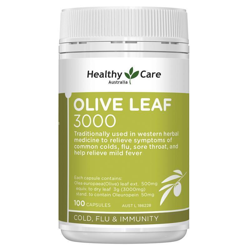 Healthy Care Olive Leaf Extract 3000mg 100 Capsules chính hãng Úc