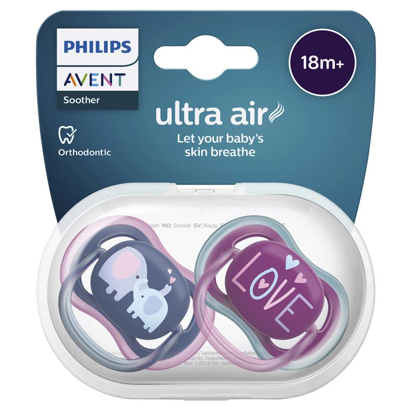 Avent Ultra Air Soother 18+ Months 2 Pack chính hãng Úc