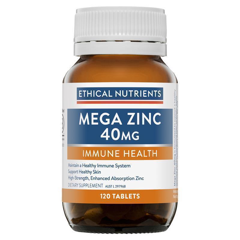 Ethical Nutrients Mega Zinc 40mg 120 Tablets chính hãng Úc