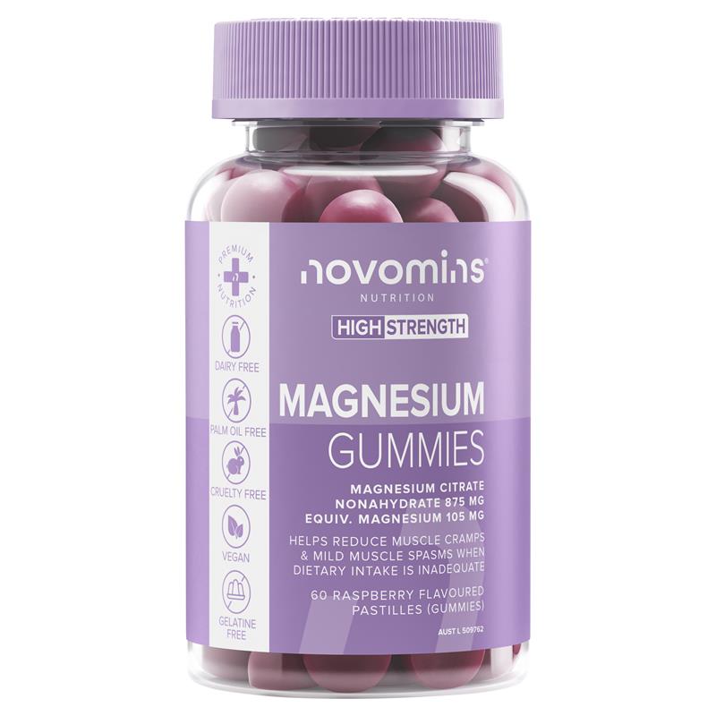 Novomins Magnesium 60 Gummies NEW chính hãng Úc