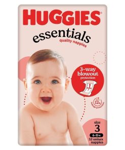Huggies Essentials Size 3 6-11kg 52 Nappies chính hãng Úc