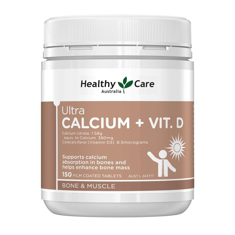 Healthy Care Ultra Calcium Plus Vitamin D 150 Tablets chính hãng Úc