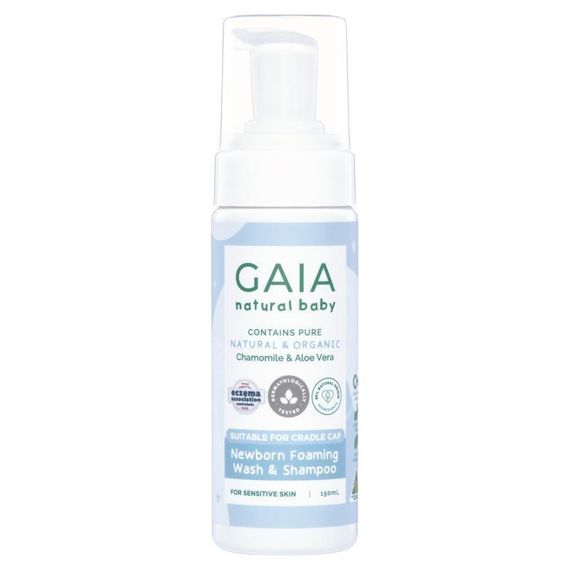GAIA Natural Baby Newborn Foaming Wash & Shampoo 150ml chính hãng Úc