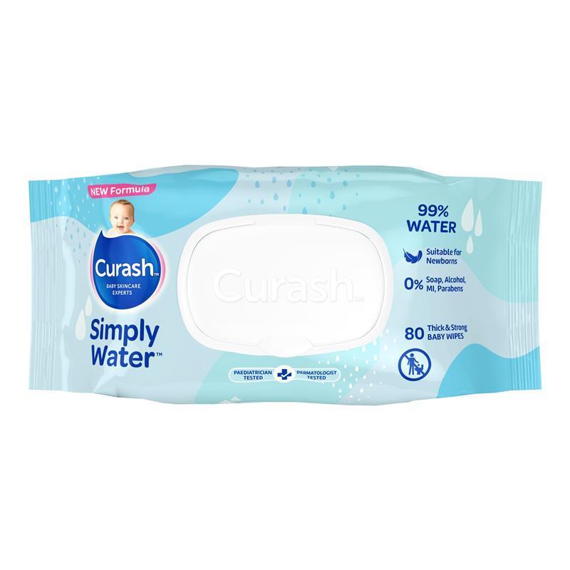 Curash Simply Water Wipes 80 Pack chính hãng Úc