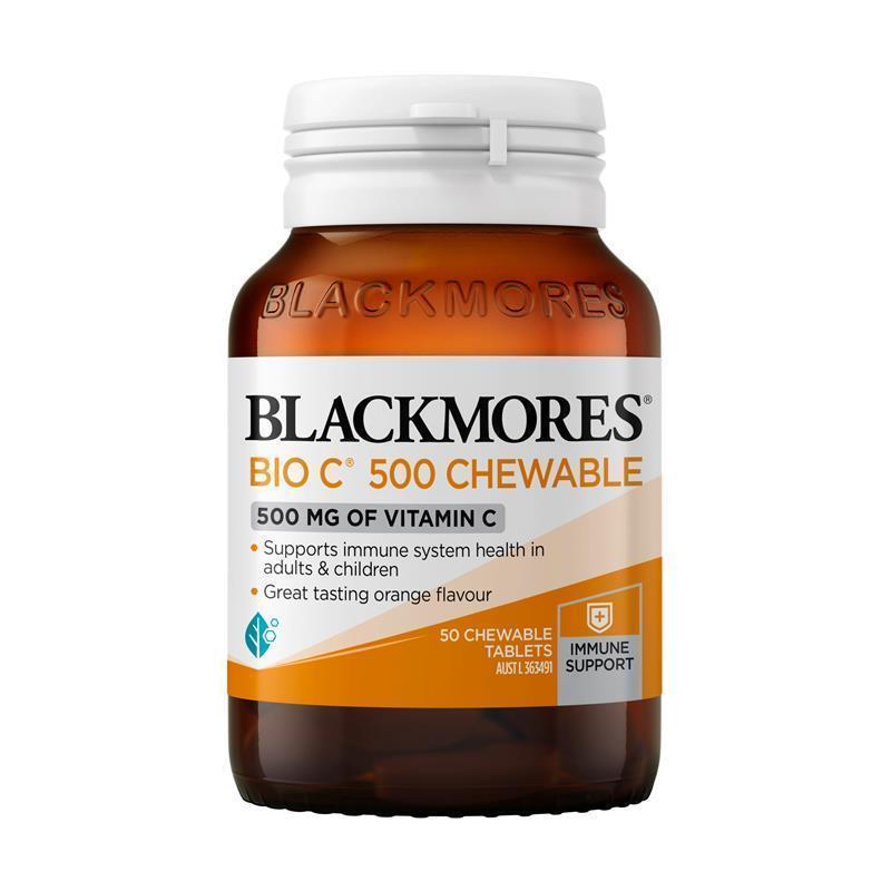 Blackmores Bio C 500mg 50 Chewable Tablets chính hãng Úc